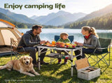 Weisshorn Folding Camping Table Adjustable Aluminium 60 x 40 cm Black XFEL-CAMP-AL-BK