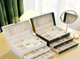 Black High-end Jewelry Storage Box for Necklaces, Earrings, Ear Studs, Bracelets, Rings, Exquisite V1106-GDSSSNH001