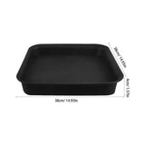 4-Pack Square Plastic Planter Saucers with Water Collection Tray and Matte Finish for Indoor Outdoor V1369-AZ3-W-16711