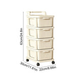 Rolling Storage Cart with Drawers Multi Tier Mobile Plastic Organizer on Wheels for Snacks Toys V1370-AZ4-09413