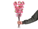 Artificial Peach Blossom Branch 65cm Roseate Plastic Peach Flower Branch for Home Decoration V1294-YM0901-WE7671114