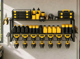 Levede Garage Storage Organiser 3 Tier Wall Mounted Power Tool Rack Metal Black WS1021-BK-AU