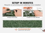 Ivy Privacy Fence, 39 x 158in Artificial Green Wall Screen, Greenery Ivy Fence with Mesh Cloth V952-WLSRZZWQ1J39NK3IBV0