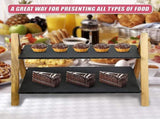Party 2 Tier Cake Stand Slate Wedding Tiered Serving Stand Afternoon Tea V63-837241