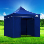 Instahut Gazebo Pop Up Marquee 3x3 Folding Tent Wedding Gazebos 500D Oxford Blue GAZEBO-C-3X3-DX-BLUE