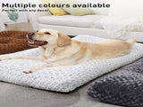 Petluno Large Dog Bed Washable, Calming Crate Mattress with Non Skid Bottom, Fluffy Anti Anxiety V1259-DP01-A-1546