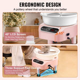 Pottery Wheel, 10 inch Pottery Forming Machine, 350W Electric Wheel for Pottery with Foot Pedal and V952-ZQLPJSJS10YCC3VHLV3
