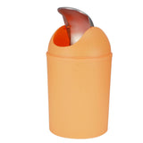 Mini Flip Lid Home Living Room Bedroom Desktop Bedside Plastic Trash Can Garbage BinOrange V1294-YM0901-3117200123612