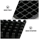 15-Piece Black PVC Starter Planting Tray with 72 Cells and Drainage Holes for Seed Germination and V1369-AZ3-W-16904