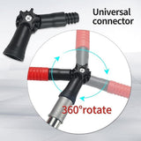 Roof and Ground Gutter Cleaning Tool Kit with 2 Adjustable Adapters and 5.57 ft Telescopic Poles V1366-AZ2-W-14599