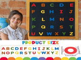 26 Pcs Wooden Fridge Magnets Set, Flexible Magnetic Letter Decor Stickers, Waterproof And Simple V1369-AZ3-W-12133