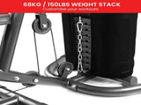 Powertrain Multi Station Home Gym with 68kg Weights Preacher Curl Pad HGM-MTR-080-068