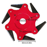 Universal Steel Weed Eater Blades - 6 Mn65 Metal Replacement Blades for Efficient Cutting - Durable, V1366-AZ2-W-24236