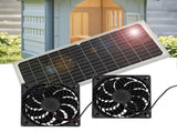 Solar Panel Fan Kit 16W Monocrystalline Solar Powered Ventilation System with Dual Fans V888-ELOSUNG36869
