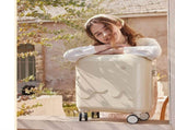 20 Inch Cute Carry On Suitcase, Hard Shell Cabin Luggage with USB Charging Port & Cup Holder, V1265-YY-277