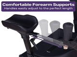 EQUIPMED Upright Rollator Walker with Forearm Rest Supports, Mobilty Aid with Seat, Grey V219-HELRLTEQU5GA