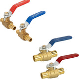 1/2 Inch Pex Full Port Shut Off Ball Valve 3/4 Inch Pex Full Port Shut Off Ball Valve Hot and Cold V1258-DP02-C-165