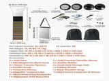 Highbanker Gold Panning Kit, 1270 mm 3-in-1 Folding High Banker Gold Sluice Box, 26 PCS Portable V952-TJC50YC9YCLH2E0IP001V0