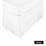 KINGDOM Box Pleated Valance White - KING SINGLE V442-KIT-VALANCE-225TC-WHITE-KS
