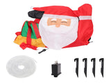 4.92ft Christmas Inflatable Santa Outdoor Decoration Blow Up Yard Standing Santa with Built in LED V1294-YM0901-3115240049111