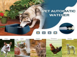 Automatic Pet Water Dispenser with Floating Valve and Hose, 2L Food-Grade Bowl for Dogs Cats V1341-ZY-X6GCXZSK-BOWLANDWATERPIPE