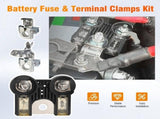 Positive & Negative Battery Terminals Clamps with Fuses Electrical Protections AE5Z14526BA V1366-AZ2-W-17080