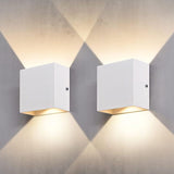 2 Pcs Indoor Wall Light, Bedroom Wall Light 6W 3000K, LED Square Wall Light, White Wall Lamp Used in V1237-ZY-715-085