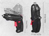 1Set Rechargeable Cordless Screwdriver with LED Light for Home Use Black V1366-AZ2-W-19002