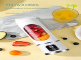2-piece White and Purple 7.4V Portable Blender Smoothie Maker 450ml Wireless Rechargeable Juicer Cup V888-ELOSUNG50322