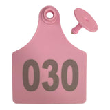 1-100 Cattle Number Ear Tags 7x10cm Set - XL Pink Cow Sheep Livestock Labels V238-SUPDZ-40192193855568