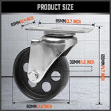 4Pc 3.5'' Heavy Duty Steel Castor Wheel Swivel Caster 500KG/EA Loading Capacity V465-86024