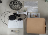 Retro Solar Powered Pendant Lamp, Dusk to Dawn Solar Chandelier, Dimmable ST64 Glass Bulb, Indoor V1294-YM0901-L6994