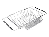 Kitchen Sink Dish Rack with Chopsticks Holder Stainless Steel Expandable Dish Drying Draining Basket V1294-YM0901-3118250163611