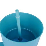 2 In 1 Snack Drink Cup with Straw Large Opening Plastic Beverage Cup Top Snack Bowl for Movie V1294-YM0901-3118230165612