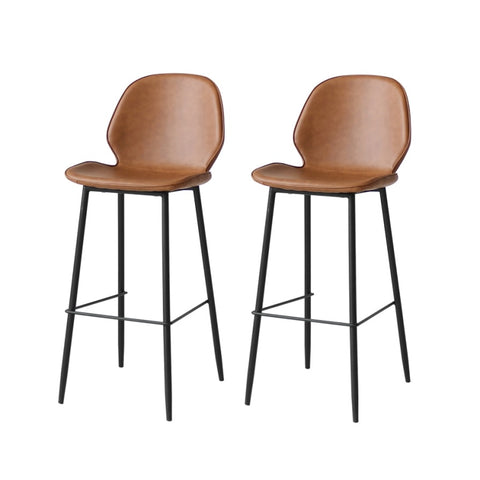 Levede 2x Bar Stool Barstools Counter Brown CH1104-2-BR