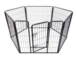 YES4PETS 6 Panels 100 cm Heavy Duty Pet Dog Cat Puppy Rabbit Exercise Playpen Fence Extension With V278-HPL100-6-DOOR-BK-COVER-6