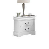 Bedroom Suite Solid MDF Queen White V43-BDS-SPNC-4PC-TBY-QWH