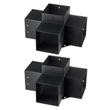VEVOR Pergola Bracket Kit 152x152mm, 2pcs 4-Way Heavy Duty Corner Bracket Woodworks DIY Post Base V952-LPJJST2PCS6X19RDFV0