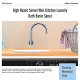 High Reach Swivel Wall Kitchen Laundry Bath Basin Spout V63-823381