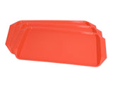 3PCS Colorful Food Tray Rectangle Thickened Binaural Plastic Tray Heat Resistance Stackable V1294-YM0523-3118220042011