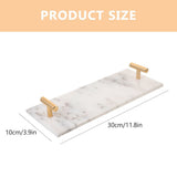 1Pc White Marble Serving Tray for Home Dessert Display and Coffee Storage V1369-AZ3-W-16873