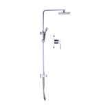WELS 8" Rain Shower Head Set Square Dual Heads Faucet High Pressure With Mixer V63-827951