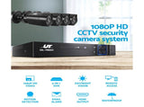 UL-TECH 1080P Security Camera System 4CH DVR with 4 CCTV Square Cameras CCTV-4C-4S-BK