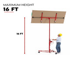 16FT Drywall Gyprock Panel Lifter Plaster Board Sheet Hoist Lift Plasterboard V379-DRYWALLH0SET09