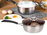 Small Soup Pot Thickened Compound Steel NonMagnetic Single Handle Cooking Kitchenware 18cm V1294-YM0718-3118200255311
