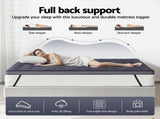 Giselle Bedding 5cm Pillowtop Topper Bamboo Polyester Blend Fibre Pad for Back Pain Relief Washable TOPPER-WA-CHAR-K