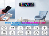 Large Digital Wall Clock 16.5 Inch Bluetooth Auto Time Sync Digital Clock Display Calendar Clock US V1192-AZ-W-29464