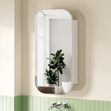 Cefito Bathroom Mirror Cabinet Medicine Shaving Arch Wall Hung 450x900mm White BV-MC-4090R-WH