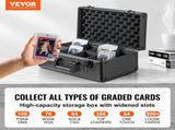Graded Card Storage Box, 4 Slots, Graded Sports Cards Holder Carrying Case with Key Lock Foam V952-FJKSNHYCSKK1V3VTKV0