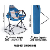 VEVOR Camping Chair Hammock Chair 136 kg Load Capacity Hammock Folding Chair V952-PTTYLSYBTYDC4GBBSV0